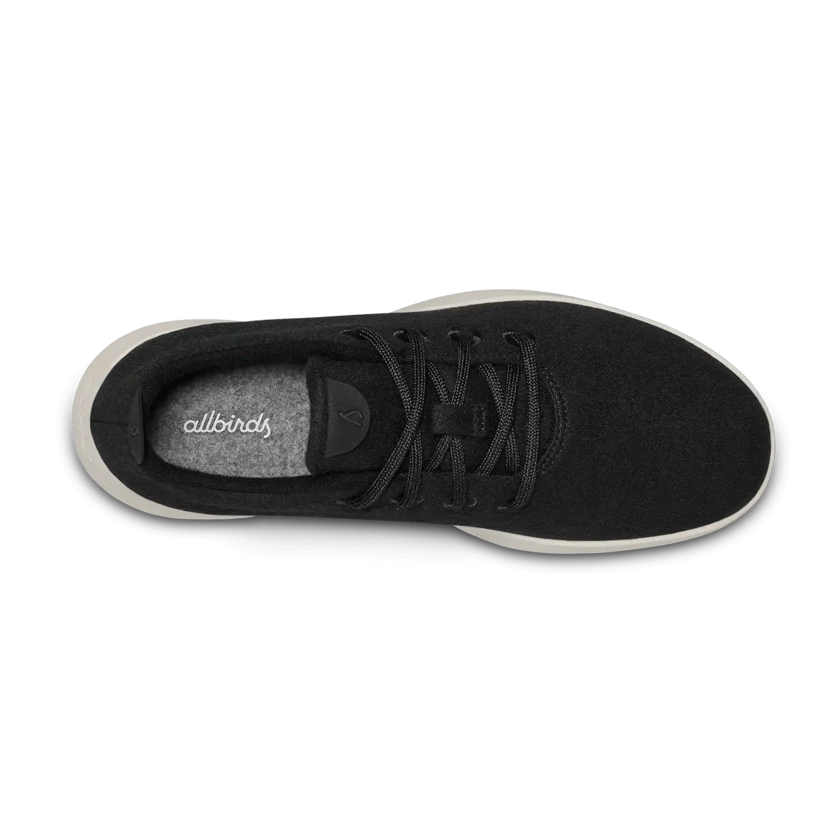 Men's Wool Runner - True Black (Cream Sole)